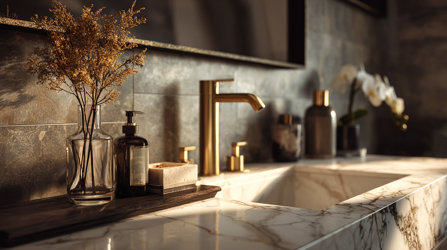 Laadukkaat materiaalit kylpyhuoneessa.